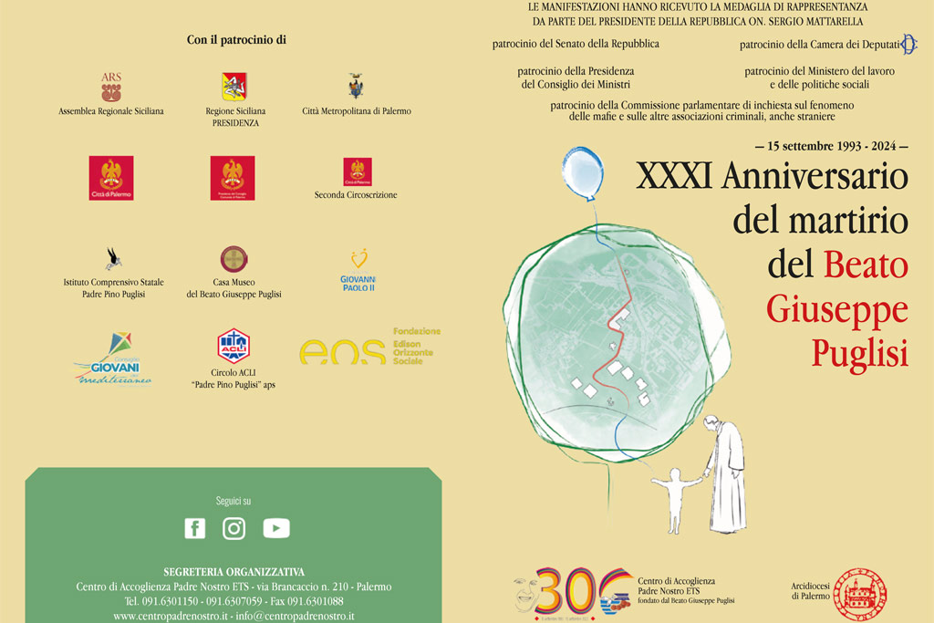 Programma delle manifestazioni del XXXI anniversario del martirio del Beato Giuseppe Puglisi